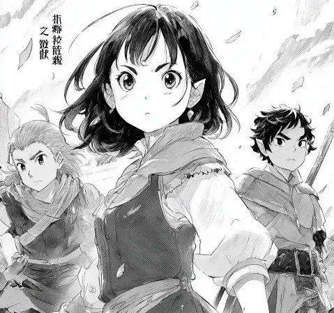 搞笑题材漫画封面，夸张表情的校园角色